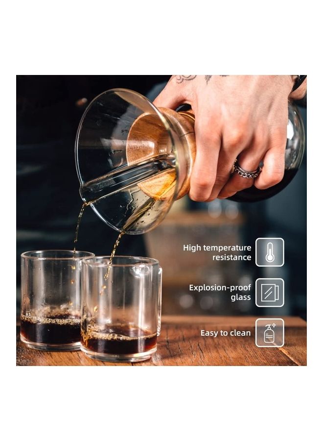 Arabest - Coffee Pot With Strainer Filter Set Clear 19.5 x 11 x 10cm - Image 1