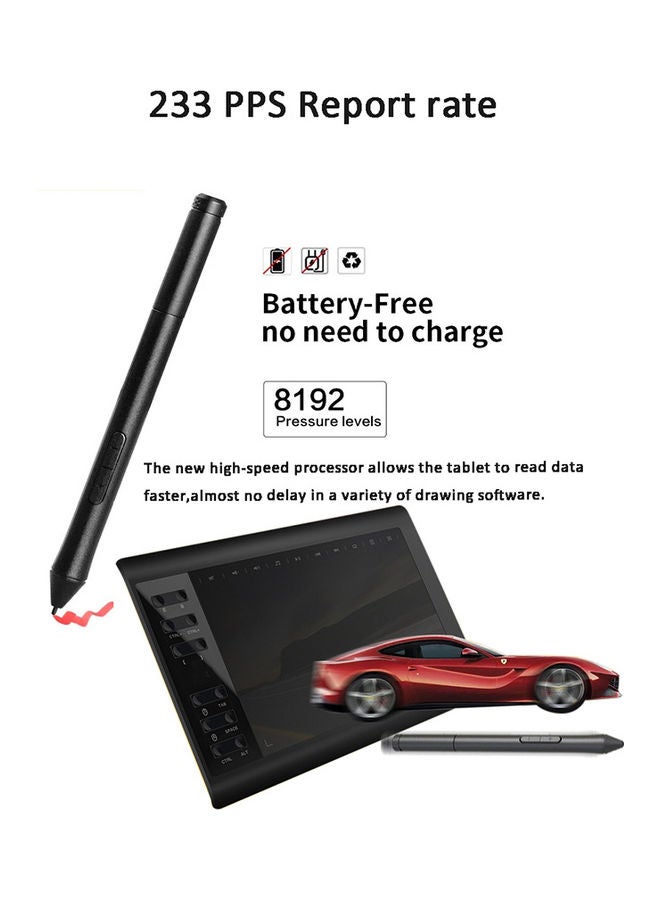 Arabest Digital Drawing Graphic Tablet Black  - Image 4
