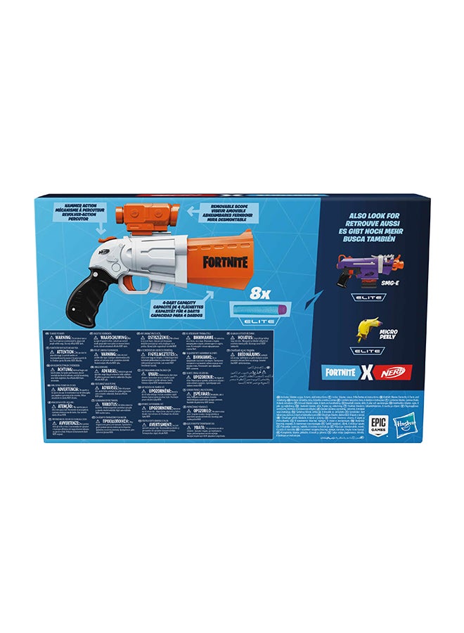 NERF - Nerf Fortnite Sr Blaster -- 4-Dart Hammer Action -- Includes Removable Scope And 8 Official Nerf Elite Darts -- For Youth, Teens, Adults - Image 1