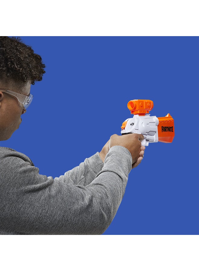 NERF - Nerf Fortnite Sr Blaster -- 4-Dart Hammer Action -- Includes Removable Scope And 8 Official Nerf Elite Darts -- For Youth, Teens, Adults - Image 1