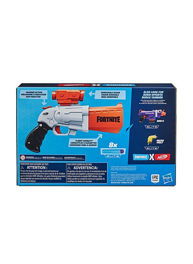 NERF - Nerf Fortnite Sr Blaster -- 4-Dart Hammer Action -- Includes Removable Scope And 8 Official Nerf Elite Darts -- For Youth, Teens, Adults - Image 1