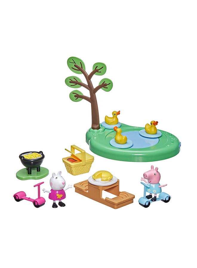 Peppa Pig - Peppa  Peppa's Adventures Peppa's Picnic Playset, Preschool Toy With 2 Figures and 8 Accessories, for Ages 3 and Up - Image 1