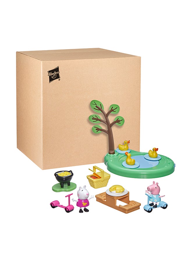 Peppa Pig - Peppa  Peppa's Adventures Peppa's Picnic Playset, Preschool Toy With 2 Figures and 8 Accessories, for Ages 3 and Up - Image 1