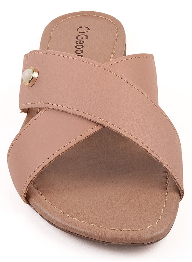 Thea Dyed Flat Sandals Brown - v1645787293/N48027153V_3