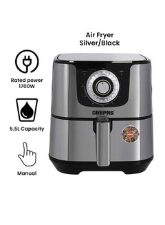 جيباس مقلاة هوائية 5.5 L 1700.0 W GAF37519 أسود/ فضي  - Image 2
