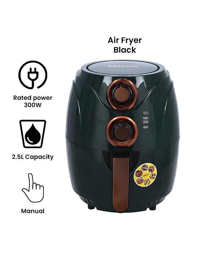 كريبتون - مقلاة هوائية بتقنية دوران عالية السرعة 2.5 L 1300 W KNAF6339 أسود - Image 1
