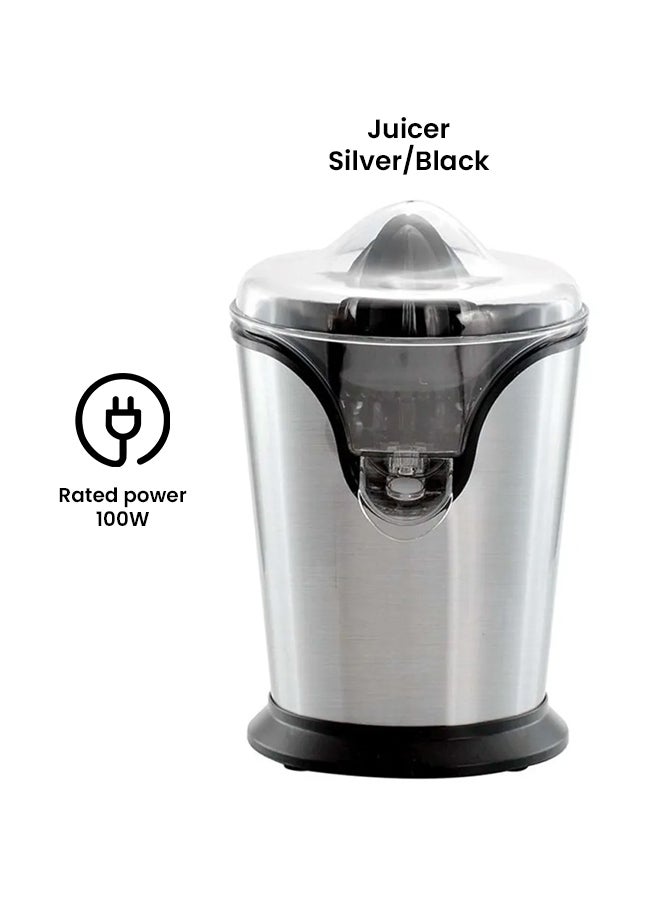 GEEPAS Citrus Juicer Electric Orange Juicer | Professional Brushed Stainless Steel Fruit Juicer | Squeezes Oranges Lemons Lime Juices | Freshly Pressed Fruit Juices in Seconds 100 W GCJ46013UK Silver/Black  - Image 3