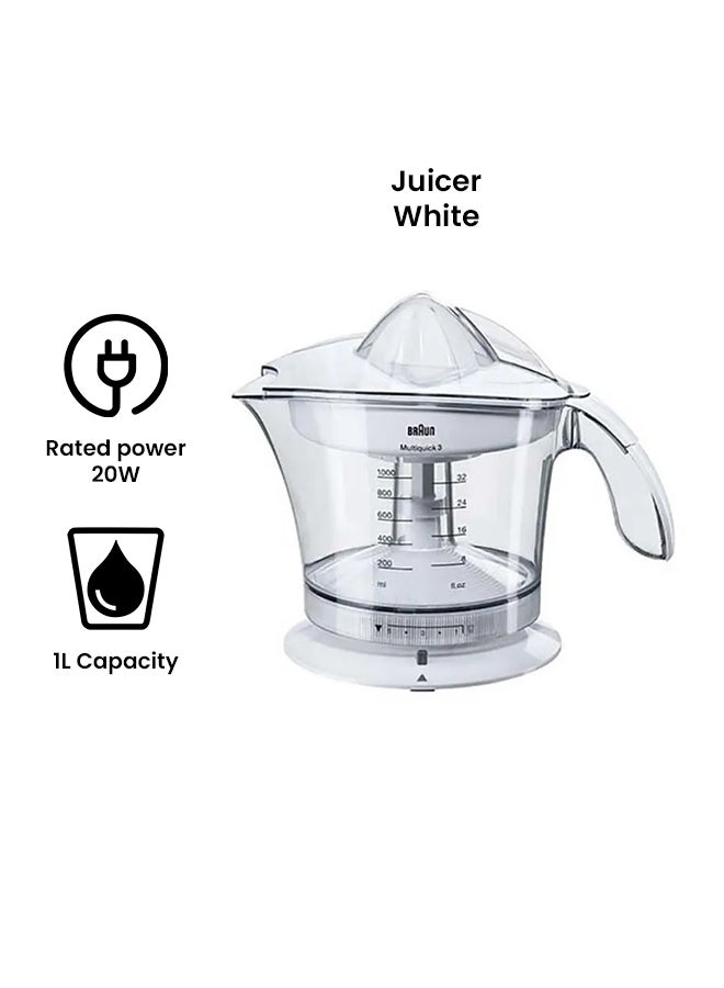 براون - عصارة حمضيات مالتي كويك 3 1 L 20 W CJ301 أبيض - Image 1