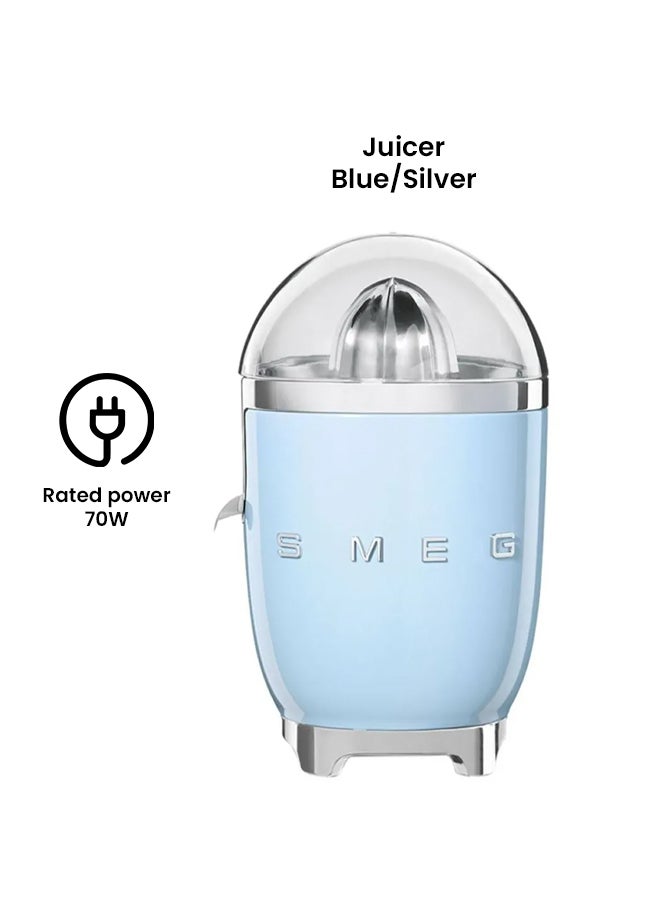 50's Retro Style Aesthetic Citrus Juicer 70 W CJF01PBUK Blue/Silver - v1645804065/N13557673A_5