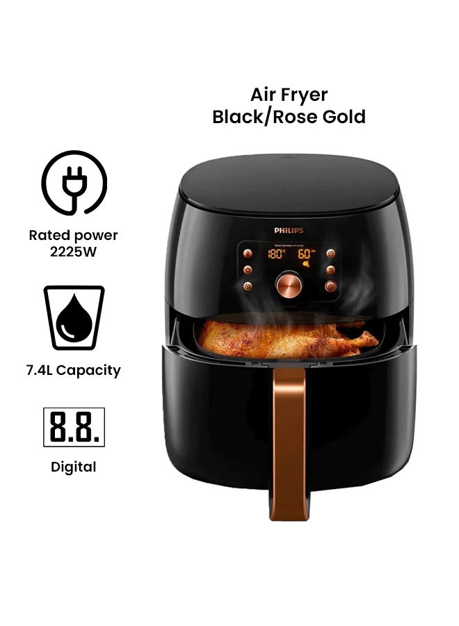 فيليبس مقلاة هوائية 7.4 L 2225 W HD9860/91 اسود/ذهبي وردي - Image 2