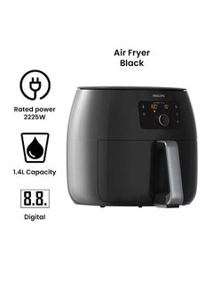 Philips Viva Collection Electric Air Fryer 1.4 L 2225 W HD9650/91 Black  - Image 2