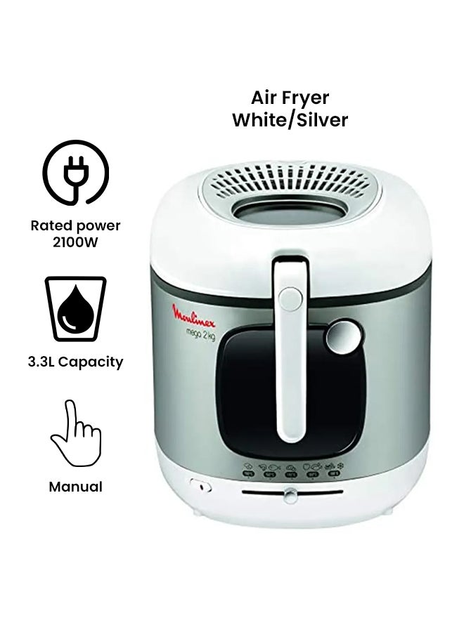 مولينكس مقلاة هوائية 3.3 L 2100 W AM480027 أبيض/فضي  - Image 2