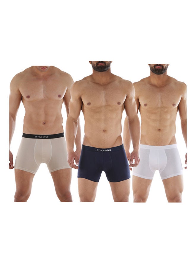 embrator - Cotton Boxers Pack Of 3 Multicolour - Image 1
