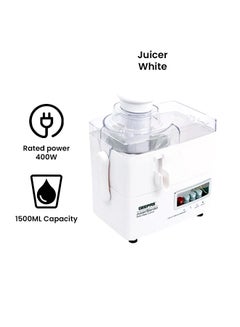 GEEPAS 4-In-1 Super Juicer And Blender 1500 ml 400 W GSB2031 White  - Image 2