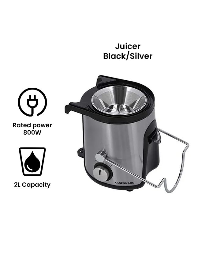 أولسنمارك عصارة بقوة الطرد المركزي توضع أعلى المنضدة 1.3 L 600.0 W OMJE2345CA أسود/فضي - Image 2