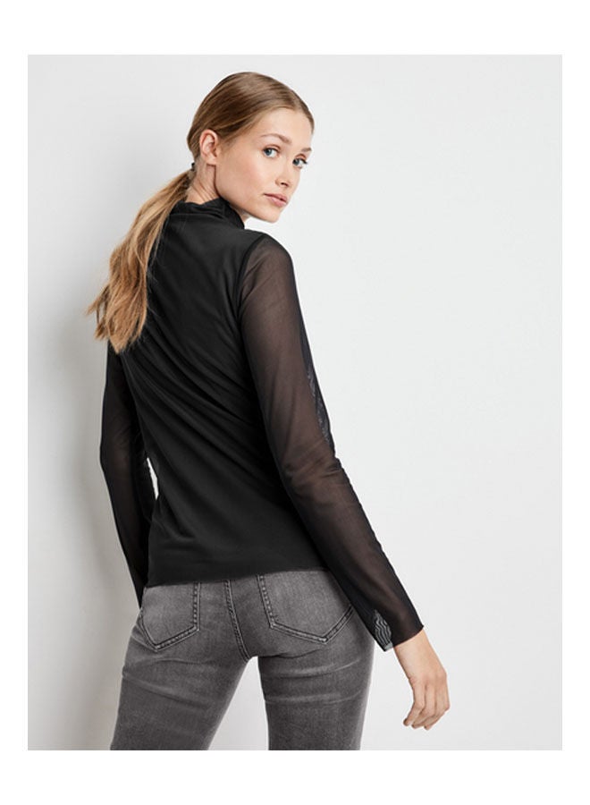 GERRY WEBER Mesh top with transparent sleeves Grey - Image 2