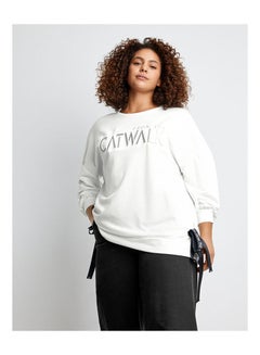 3/4 Sleeve Top With Bow Details White