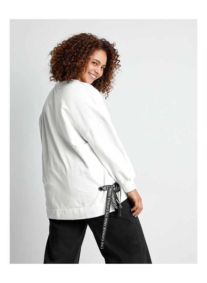 GERRY WEBER - 3/4 Sleeve Top With Bow Details White - Image 1