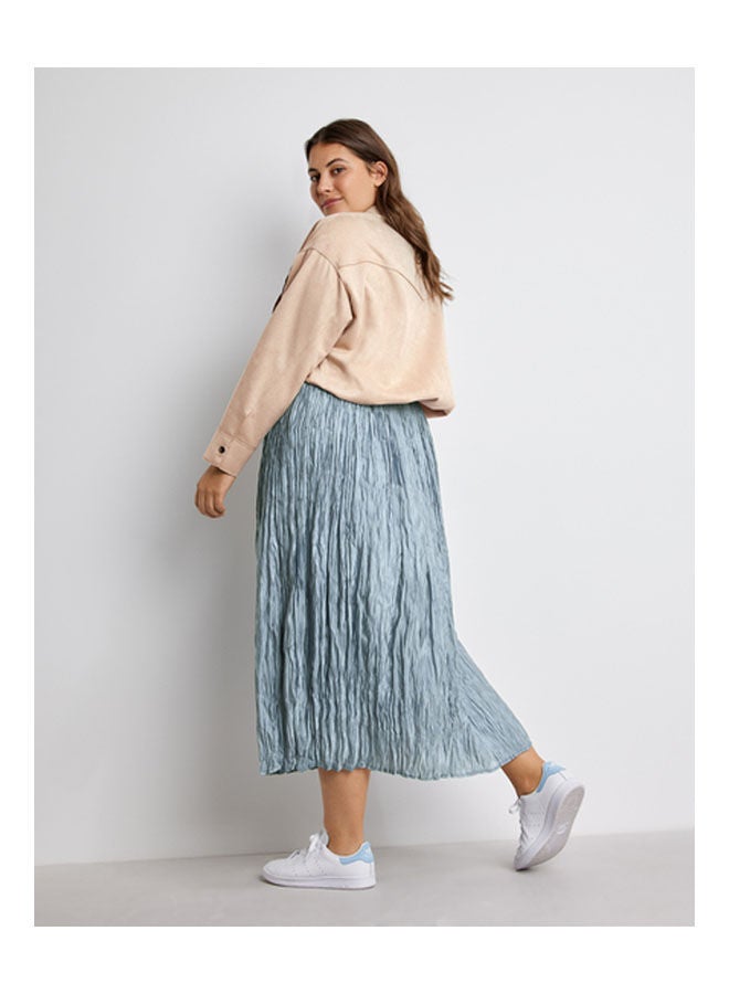 GERRY WEBER - Skirt With Crushed Effect Blue - Image 1