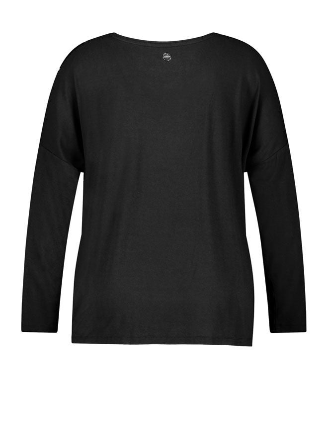 GERRY WEBER Long Sleeve Top With Knotted Detail Black  - Image 3