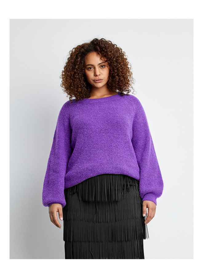 GERRY WEBER Jumper With Balloon Sleeves Purple  - Image 1