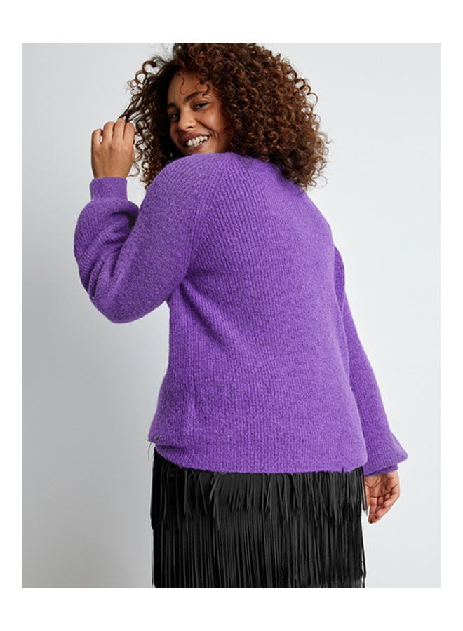 GERRY WEBER Jumper With Balloon Sleeves Purple  - Image 2