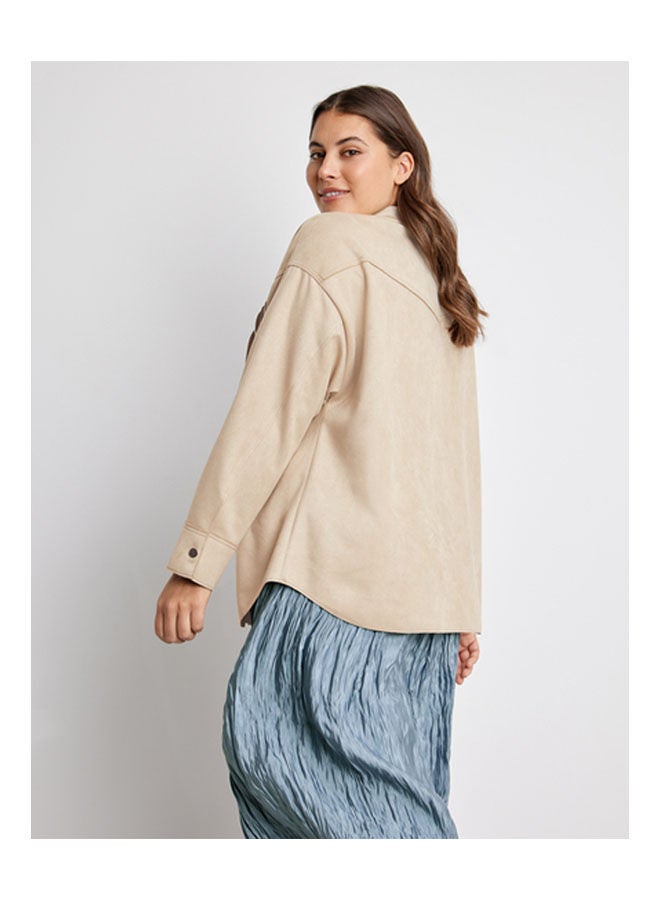 GERRY WEBER Suede Overshirt Biege  - Image 2
