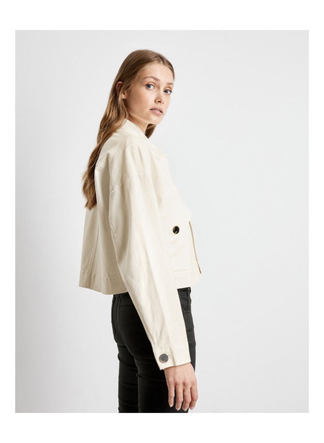 GERRY WEBER Short Jacket With Flap Pockets Beige  - Image 3