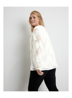 Blouse In Lace Look White