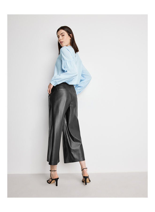 GERRY WEBER Faux Leather Culottes, Wide Leg Grey  - Image 2