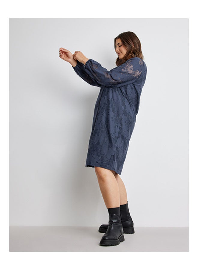 GERRY WEBER Dress In Lace Look Blue  - Image 3