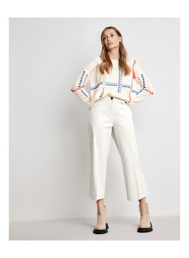 GERRY WEBER 7/8 Trousers With Wide Leg Beige  - Image 1