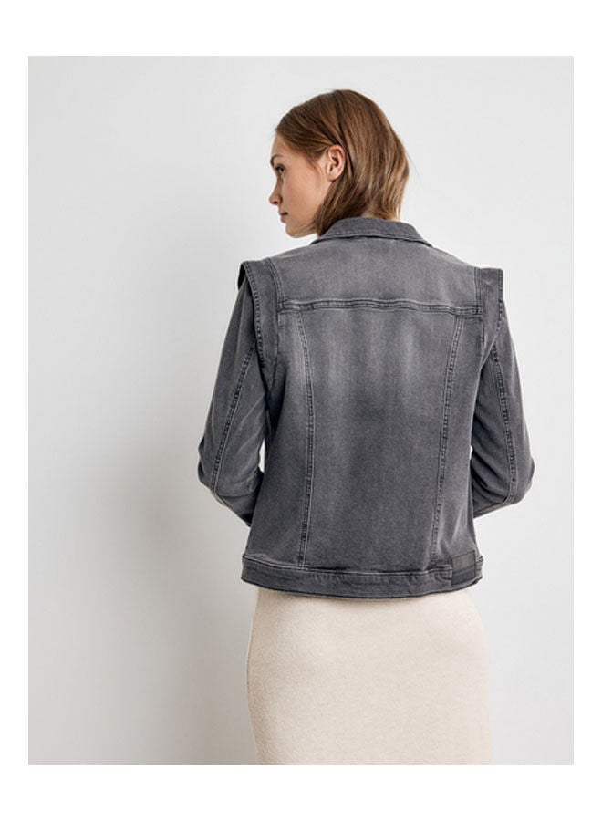 GERRY WEBER Denim Jacket With Accentuated Shoulders Grey  - Image 2