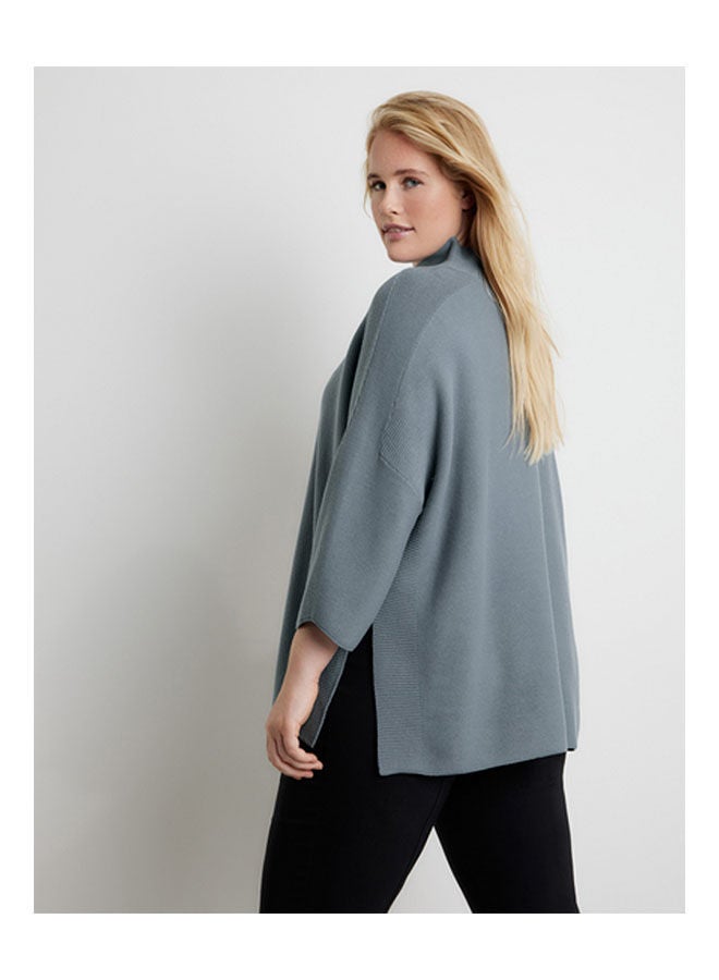 GERRY WEBER Casual 3/4-Sleeve Turtleneck Jumper Blue  - Image 2