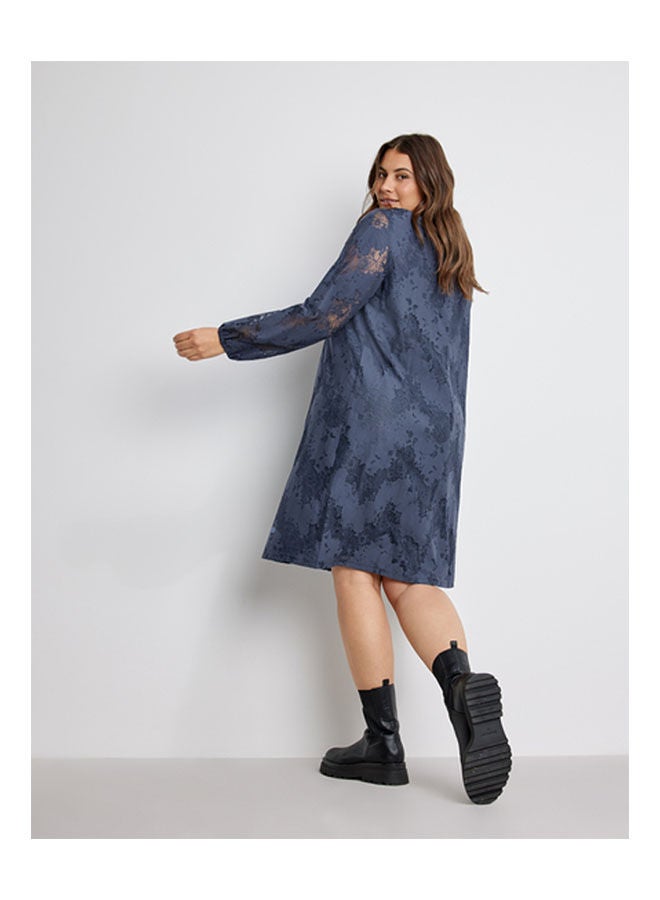 GERRY WEBER Dress In Lace Look Blue  - Image 2