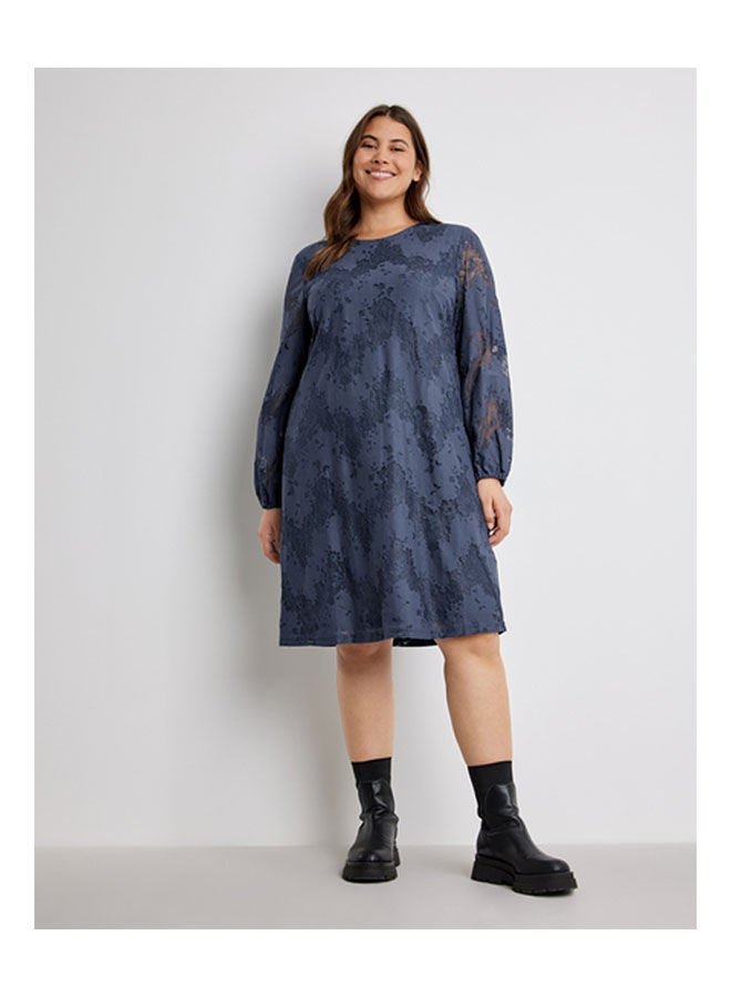GERRY WEBER Dress In Lace Look Blue  - Image 1