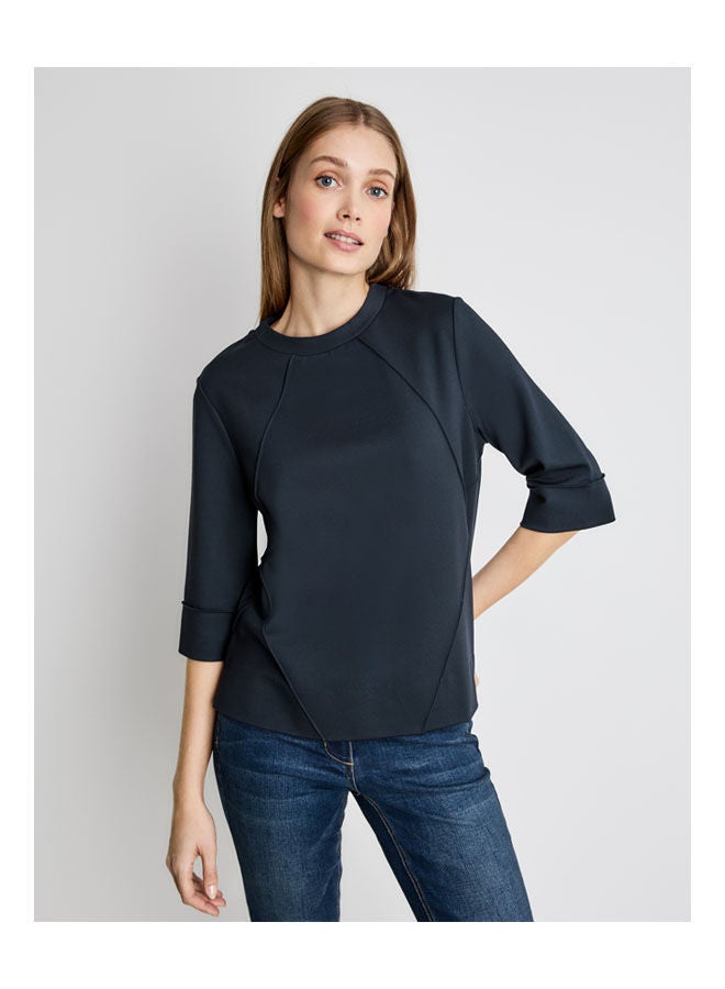 GERRY WEBER 3/4-Sleeve Ecovero Top Blue - Image 1