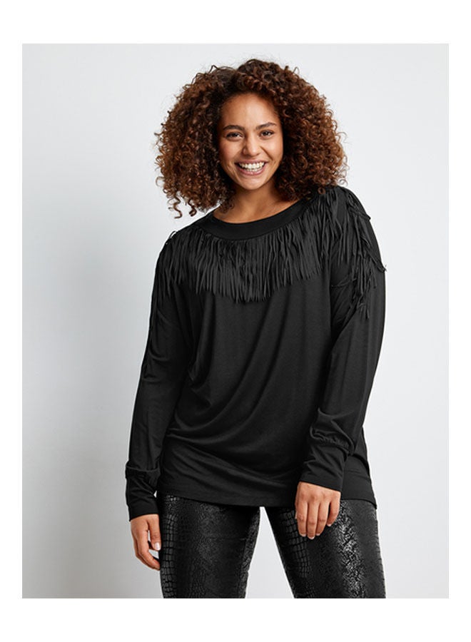 جيري ويبر بلوزة مع هامش وأكمام مطاطية - Image 1