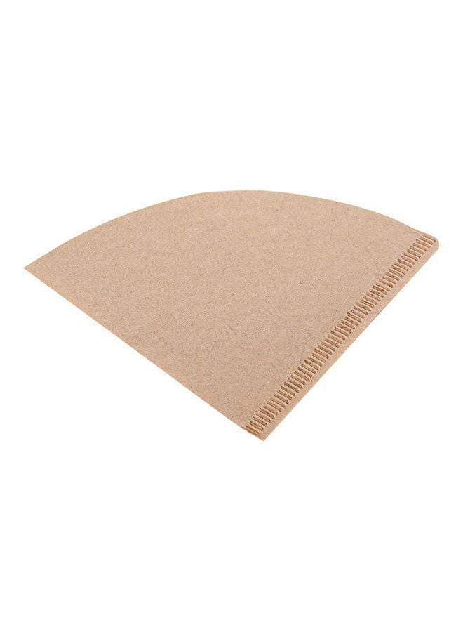 100-Piece High Quality Papers Coffee Filter Beige 10grams  - Image 1