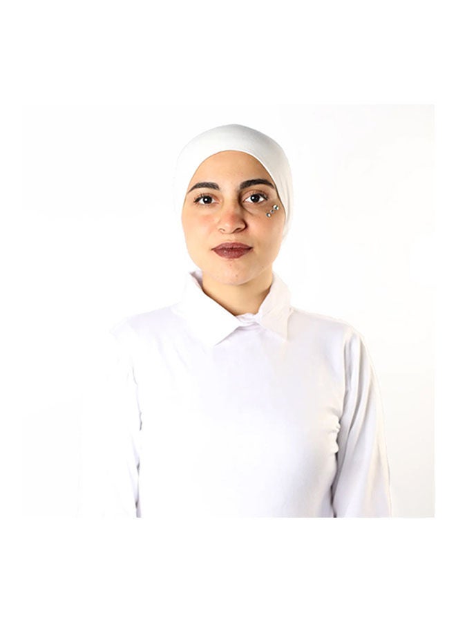 Tie Shop Casual Plain-Basic hijab Off-White  - Image 1