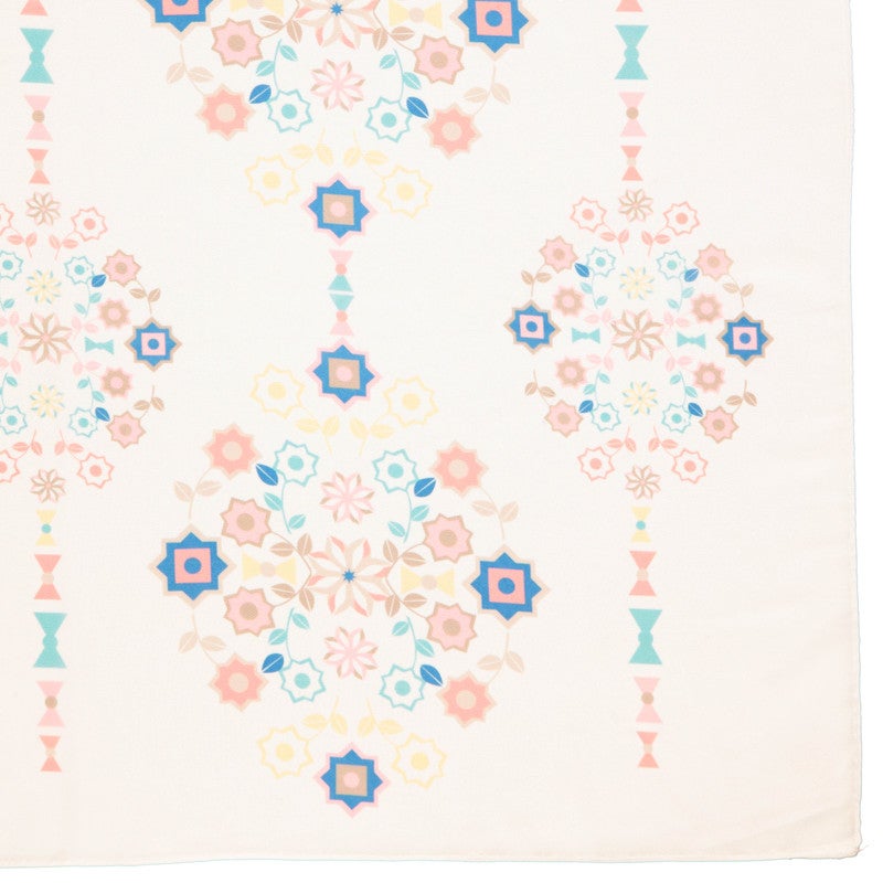 Tie Shop - Casual Floral hijab White-Blue-Simon - Image 1