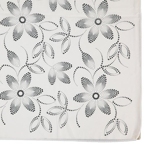 Tie Shop Casual Floral hijab White-Black-Grey  - Image 2