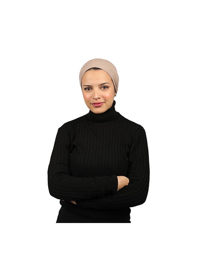 Tie Shop Casual Plain-Basic hijab Beige  - Image 1