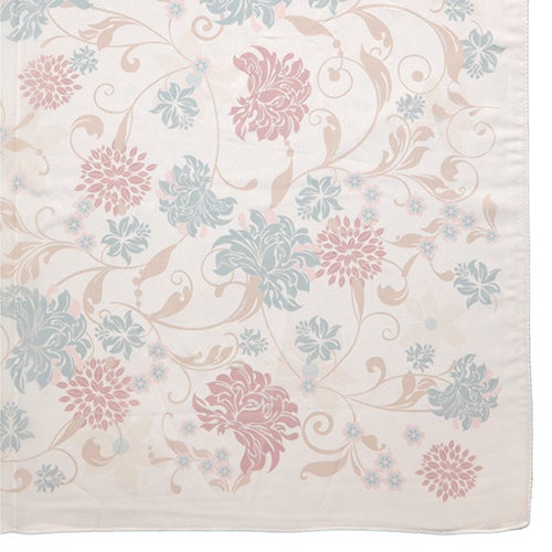 Tie Shop Casual Floral hijab White-Blue-Simon  - Image 2