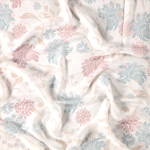 Tie Shop Casual Floral hijab White-Blue-Simon  - Image 4