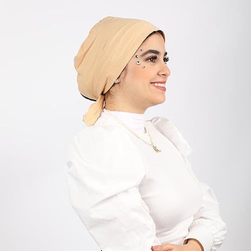 Tie Shop - Casual Plain-Basic hijab Beige - Image 1