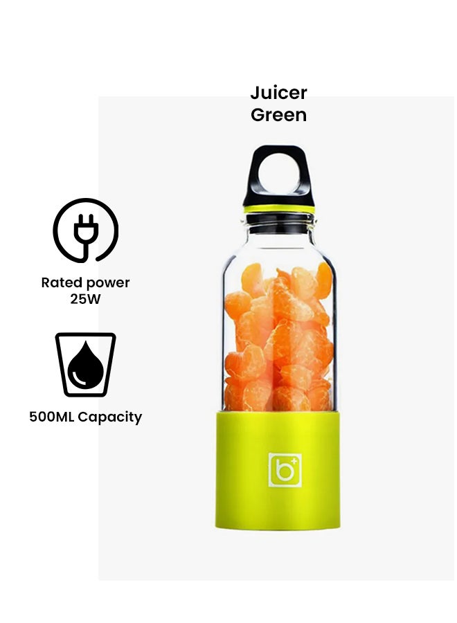 شاربدو خلاط صغير محمول بمنفذ USB للشحن 500 ml 25 W Tbottle1034 أخضر  - Image 2
