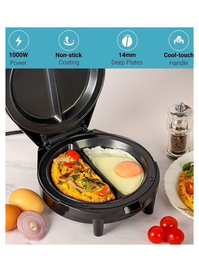 GEEPAS - Non Stick Omelette Maker Black - Image 1