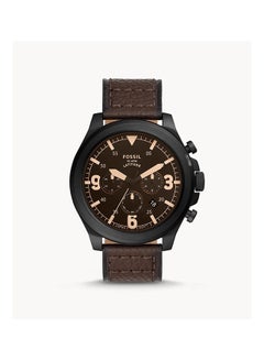 Men's Leather Chronograph Watch FS5751