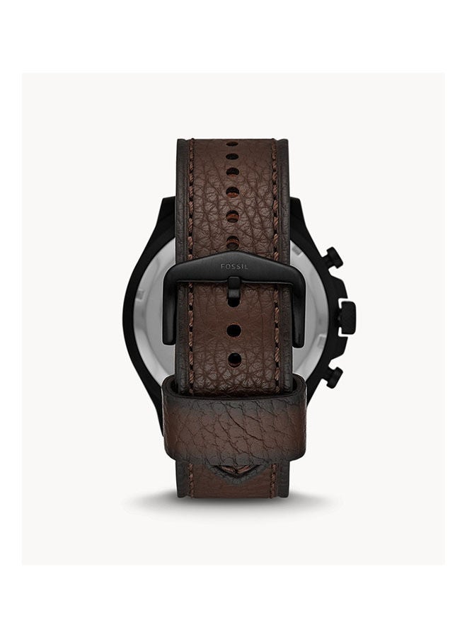 FOSSIL - Men's Leather Chronograph Watch FS5751 - Image 1